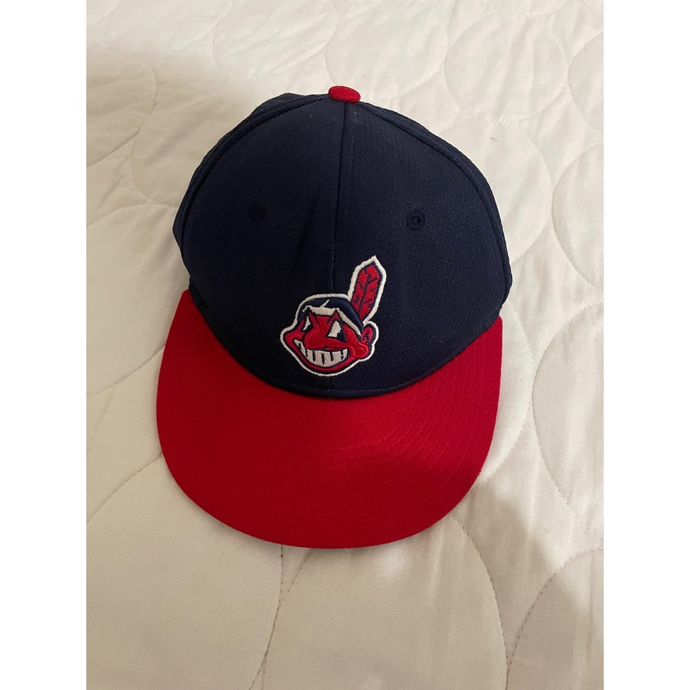 Cleveland Indians MLB Youth Baseball Hat OC Sports Chief Wahoo Navy Red Hat